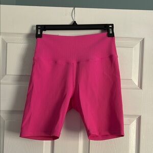 Zyia Hot Pink Hustle Shorts.
